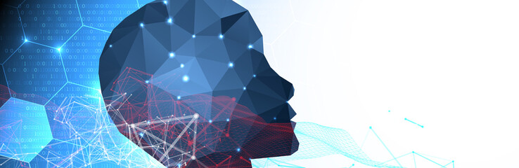 Fototapeta na wymiar Artificial Intelligence concept. Creative brain concept background. Vector science illustration.