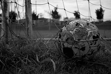 ball abandoned in the net