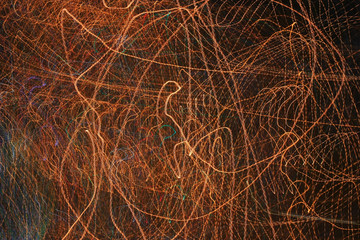 Traces of night lights