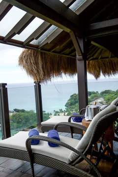 Luxury Tropical Resort with champagne