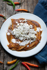 Mexican food: Red enchiladas