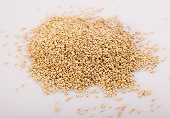 Heap of quinoa seeds
