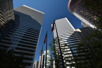 Fototapeta na wymiar Skyscrapers Impressions of San Francisco from May 1, 2017, California USA