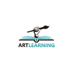 Art Learning Logo Template Design Vector, Emblem, Design Concept, Creative Symbol, Icon