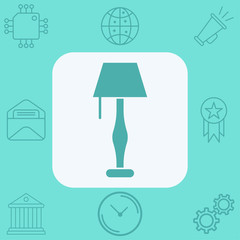 Floor lamp vector icon sign symbol