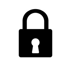 lock icon in trendy flat style isolated Security symbol for your web site design, logo, app, UI....