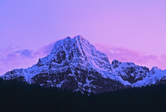 Howse Peak at dusk, Banff National Park, Canada