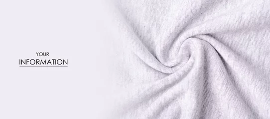 Wandcirkels tuinposter Wit grijs stof materiaal textiel textuur patroon macro achtergrond wazig © Kabardins photo