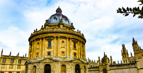 Radcliffe Camera, Library in Oxford University, United Kingdom in cloudy day