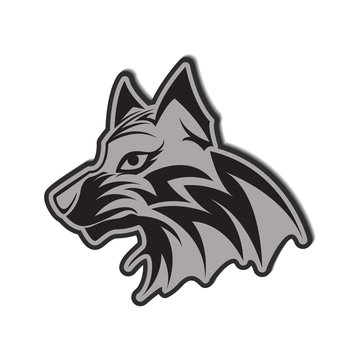 wolf head vector logo