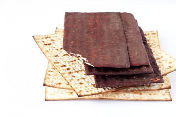 Chocolate matzos for Passover 