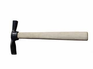 photo of one hammer isolated on white background