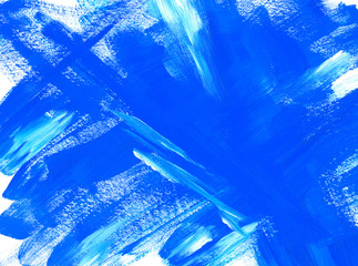 Blue acrylic background Paint texture