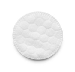 Cotton pad isolated on white, top view