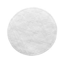 Cotton pad isolated on white, top view