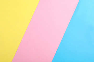 Colorful paper sheets as background, top view