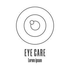 Line style icon of an eye. Medical logo. Clean and modern vector illustration.