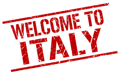 welcome to Italy stamp