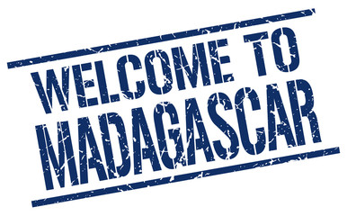 welcome to Madagascar stamp