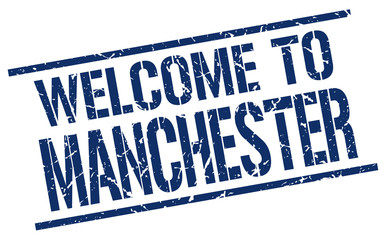 welcome to Manchester stamp