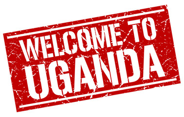 welcome to Uganda stamp