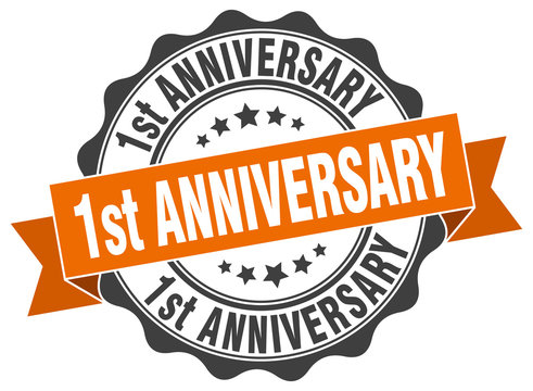 1st anniversary stamp. sign. seal