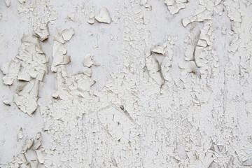 white cracked paint on the wall texture