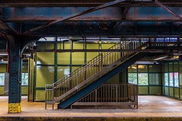 New York City Subway in Coney Island Beach, New York City, USA