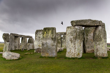 Stonehenge on a rainy day