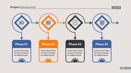 Four Options Process Chart Slide Template