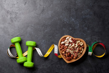 Healthy food concept. Nuts