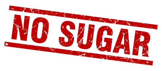 square grunge red no sugar stamp