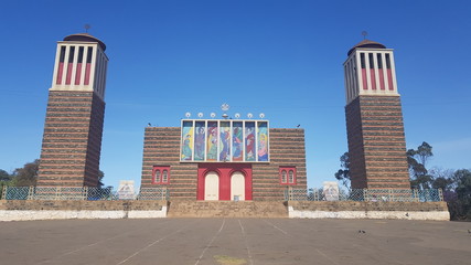 View to Enda Mariam Cathedral Asmara, Eritrea