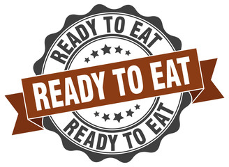 ready to eat stamp. sign. seal