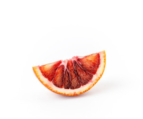 Isolated oranges. Fresh ripe red oranges on white background. Healthy orange fruits background.