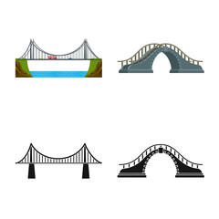 Vector design of connection and design symbol. Set of connection and side stock vector illustration.