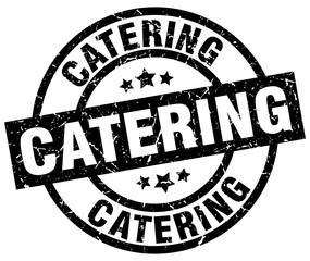 catering round grunge black stamp