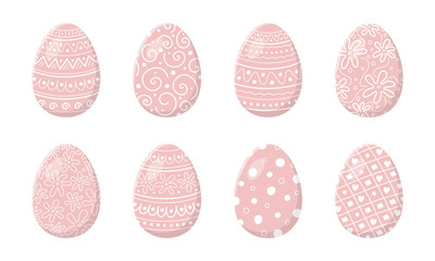 Decorative Easter eggs - collection. Vector