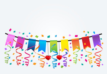 Party confetti colorful celebration design