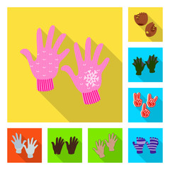 Vector design of own and textile sign. Set of own and safety vector icon for stock.