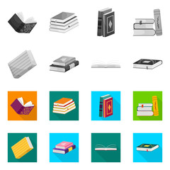 Vector design of training and cover logo. Collection of training and bookstore  stock symbol for web.