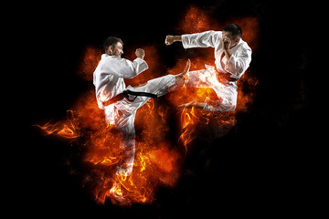 Martial arts masters, karate practice © Andrey Burmakin