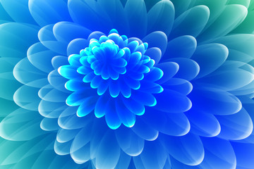 Abstract Blue and White Background. Colorful Flower.