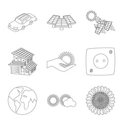 Vector design of innovation and technology sign. Collection of innovation and nature vector icon for stock.