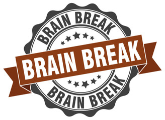 brain break stamp. sign. seal