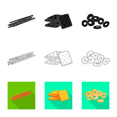 Vector design of Oktoberfest and bar logo. Set of Oktoberfest and cooking stock vector illustration.