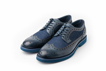 Men's shoes oxfords on white background
