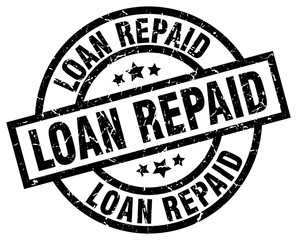 loan repaid round grunge black stamp