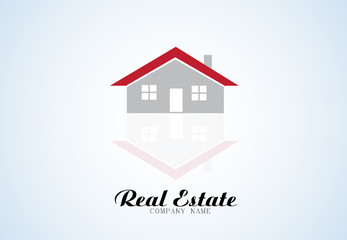 Logo real estate house vector design template