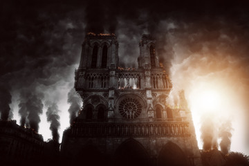 Burning Notre Dame in Paris (Composing)